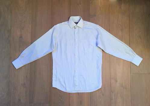 IZGS net blauw overhemd met fijn streepje merk Zodiac medium, Kleding | Heren, Overhemden, Zo goed als nieuw, Halswijdte 39/40 (M)