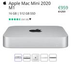 Apple Mac Mini 2020 M1 16g ram, Computers en Software, Apple Desktops, Ophalen of Verzenden, Zo goed als nieuw