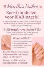 modellen gezocht biab nagels!!, Ophalen of Verzenden, Nieuw