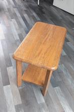 blank eiken bijzettafel, Ophalen, Gebruikt, 55 tot 75 cm, Rechthoekig