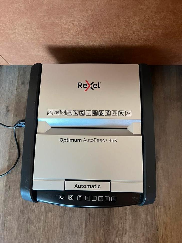 Rexel Optimum AutoFeed+ 45X Papiervernietiger, Diversen, Bureau-accessoires, Gebruikt, Ophalen of Verzenden