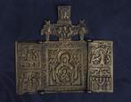 Antiek bronzen Reisicoon, Drieluik, MoederGods van het Teken, Antiek en Kunst, Antiek | Religie, Ophalen of Verzenden