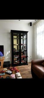 Zwarte vitrine kast te koop, Huis en Inrichting, Kasten | Vitrinekasten, Ophalen, Overige materialen, 50 tot 100 cm, Zo goed als nieuw