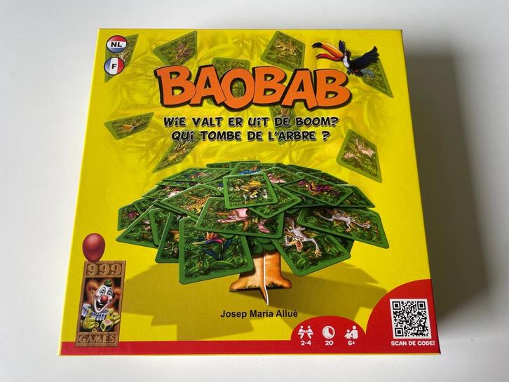 999 Games - Baobab spel, Hobby en Vrije tijd, Gezelschapsspellen | Bordspellen, Zo goed als nieuw, Een of twee spelers, Drie of vier spelers