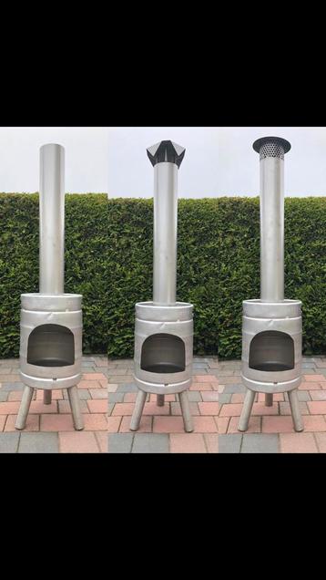 Tuinkachel bierfuskachel buitenhaard buitenkachel rvs haard beschikbaar voor biedingen