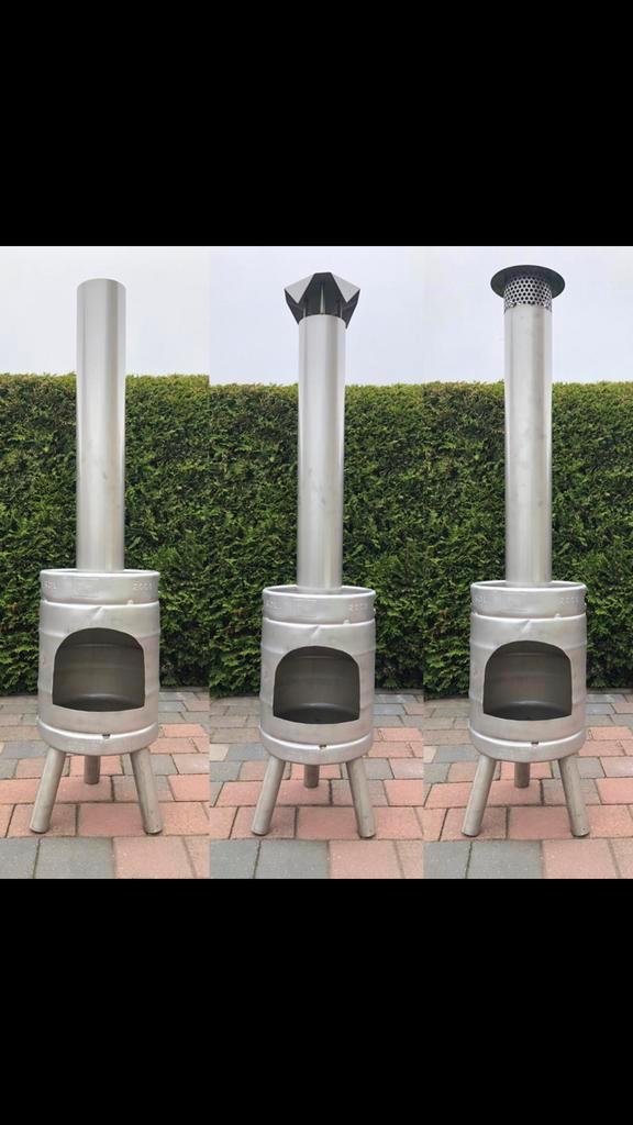 Tuinkachel bierfuskachel buitenhaard buitenkachel rvs haard, Tuin en Terras, Terrasverwarmers, Nieuw, Ophalen