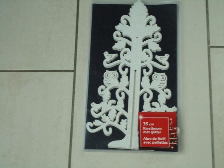 kerstboompje met glitters wit of zilverkl of goudkl, Diversen, Kerst, Nieuw, Ophalen of Verzenden