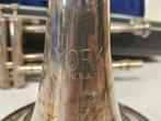 Antieke Verzilverde Trombone - York U.S.A., Muziek en Instrumenten, Ophalen of Verzenden, Gebruikt, Tenor, Met koffer