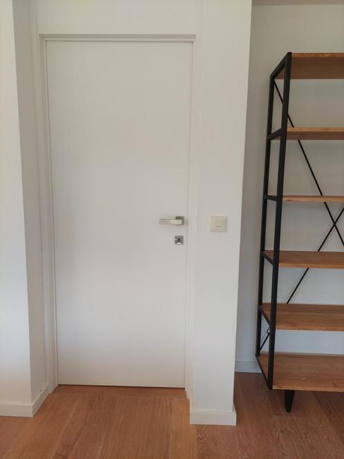 3 strakke houten binnendeuren inclusief 2 paar klinken, Doe-het-zelf en Verbouw, Deuren en Horren, Gebruikt, Binnendeur, 200 tot 215 cm