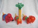 3 vintage Tupperware dieren, retro speelgoed, samen 7 euro, Ophalen of Verzenden