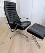 Kebe - design Fauteuil met bijpassende Hocker, Ophalen, 75 tot 100 cm, Zo goed als nieuw, Modern