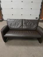 Twee persoons zitbank. Merk jori. Bruin leer, Gebruikt, 150 tot 200 cm, Tweepersoons, Ophalen of Verzenden