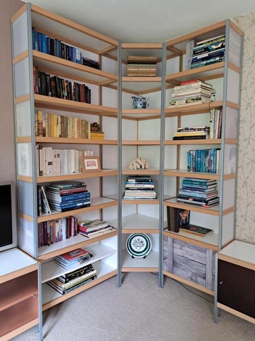 KEWLOX / Moduloo hoek / boekenkast met tv-meubel, Huis en Inrichting, Kasten | Wandmeubels, Zo goed als nieuw, 200 cm of meer