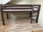 Halfhoogslaper Pino (Vipack) Beuken Bruin/grijs 90 x 200 cm, Ophalen, Zo goed als nieuw, Halfhoogslaper