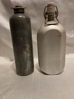 Oude Aluminium Veldfles / Waterkruik - Set van 2, Antiek en Kunst, Curiosa en Brocante, Ophalen