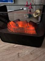 Decoratieve Tafelhaard / Sfeerhaard – Zwart Metaal, Ophalen of Verzenden, Gebruikt, Vrijstaande haard, Elektrische haard