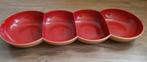 Tupperware hapjes/tapasschaal Allegra rood/goud vintage, Huis en Inrichting, Keuken | Tupperware, Ophalen of Verzenden, Zo goed als nieuw