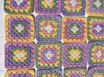 Granny square lapjes 12x12 cm pasteltinten, Ophalen of Verzenden, Nieuw, Haken, Wol of Garen