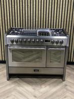 Luxe Fornuis Solitaire 120cm gas/keramisch + Dubbele oven!, Witgoed en Apparatuur, Fornuizen, Ophalen of Verzenden, Grill, Gas