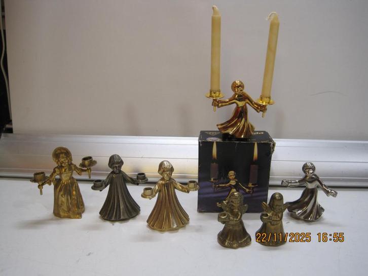 bmf nagel  poppetjes meisjes engeltjes (364), Huis en Inrichting, Woonaccessoires | Kandelaars en Kaarsen, Gebruikt, Kandelaar