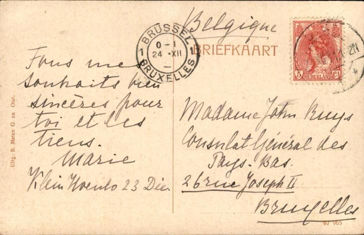 Kampen - Vloeddijk en Burgwal, Verzamelen, Ansichtkaarten | Nederland, Gelopen, Overijssel, Voor 1920, Ophalen of Verzenden