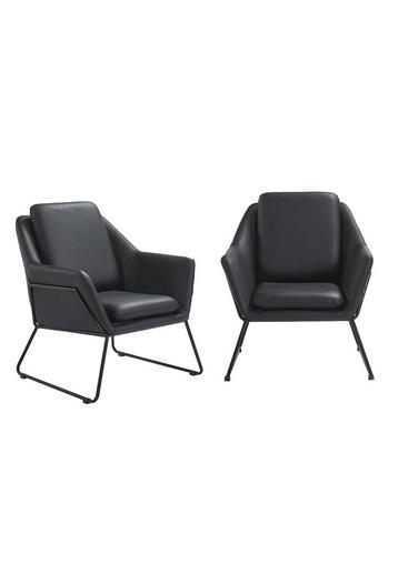 Luxe PU-Leren Eetkamerstoel - Zwart - 2 voor €1000 beschikbaar voor biedingen
