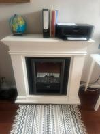 Witte sierschouw met elektrische haard in goede staat!, Huis en Inrichting, Haarden, Ophalen, Zo goed als nieuw, Vrijstaande haard