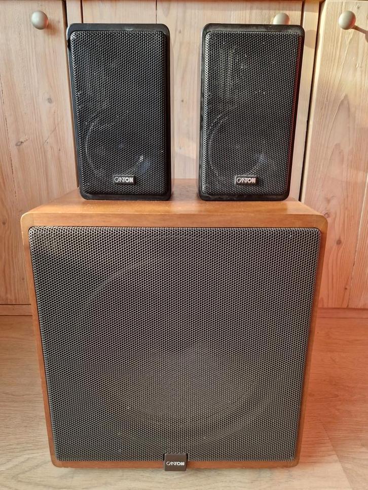Canton Subwoofer Plus C met Satelliet Speakers, Audio, Tv en Foto, Luidsprekers, Gebruikt, Subwoofer, 60 tot 120 watt, Overige merken