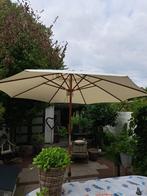 Te koop Houten parasol met voet, Tuin en Terras, Gebruikt, Stokparasol, Ophalen, 2 tot 3 meter