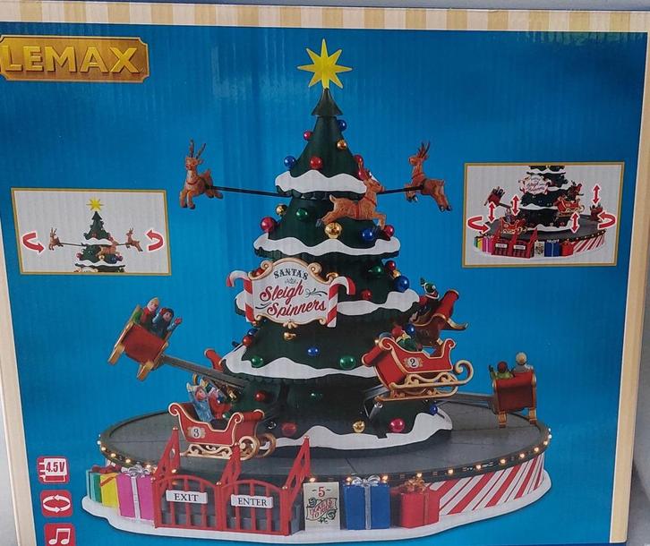Lemax Santa's Sleigh Spinner, Diversen, Kerst, Zo goed als nieuw, Ophalen of Verzenden