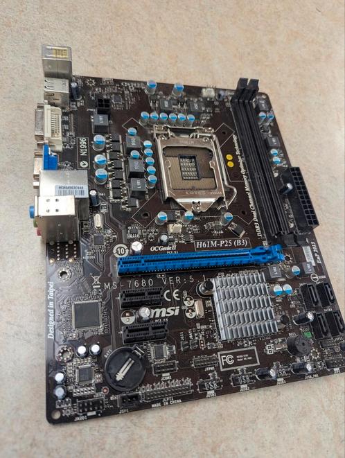 MSI H61M-P25, LGA 1155/Socket H2, Intel, Computers en Software, Moederborden, Zo goed als nieuw, DDR3, Ophalen of Verzenden