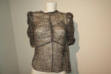Isabel marant X h&m zijde blouse top goud draadje stof xs beschikbaar voor biedingen