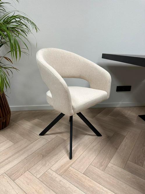 Eetkamerstoelen eettafelstoelen draaibaar - gebroken wit, Huis en Inrichting, Stoelen, Nieuw, Vijf, Zes of meer stoelen, Stof