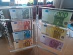 Eurobiljetten in plexiglas, Postzegels en Munten, Ophalen of Verzenden, Overige landen
