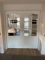 Dubbel stel schuifdeuren met twee losse deuren, Ophalen, Gebruikt, Binnendeur, Glas