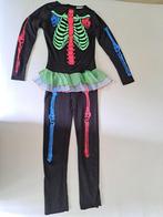 Skeletpak Halloween jumpsuit 10-12 jaar, Ophalen of Verzenden