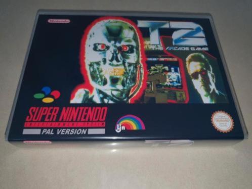 T2 The Arcade Game SNES Game Case, Spelcomputers en Games, Games | Nintendo Super NES, Zo goed als nieuw, Verzenden