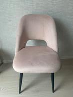 Roze velvet stof stoel Avignon, Huis en Inrichting, Stoelen, Ophalen, Gebruikt, Overige kleuren, Eén