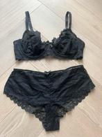 Lingerie Set 75D/40 Zwart Kant FullCup (LEES BESCHRIJVING), Zwart, Ophalen of Verzenden, Onbekend, Setje