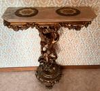 Antieke Console Tafel met Marmer en Cherubijnvoetje, Ophalen
