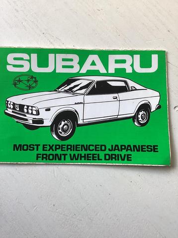 Sticker Subaru beschikbaar voor biedingen