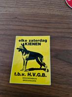 1040 Vintage H.V.G.B. Kienen Sticker, Ophalen of Verzenden, Gebruikt, Overige typen