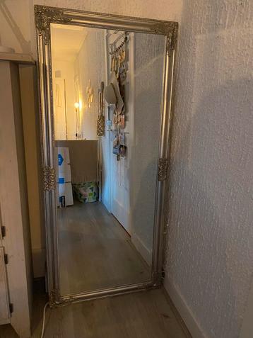 Vintage Brocante Passpiegel 163x73cm beschikbaar voor biedingen