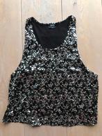 Amy & Ivy zwarte pailetten top in maat XXS, Zwart, Ophalen of Verzenden, Zonder mouw, Maat 34 (XS) of kleiner