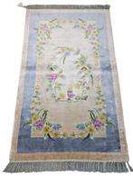 Handgeknoopt Oriental zijde tapijt floral medallion 93x153cm, 50 tot 100 cm, Nieuw, Aubusson Frans floral Oriental hype, 150 tot 200 cm