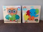 Houten Puzzels - Uil & Olifant, Ophalen of Verzenden, Nieuw, Puzzelen