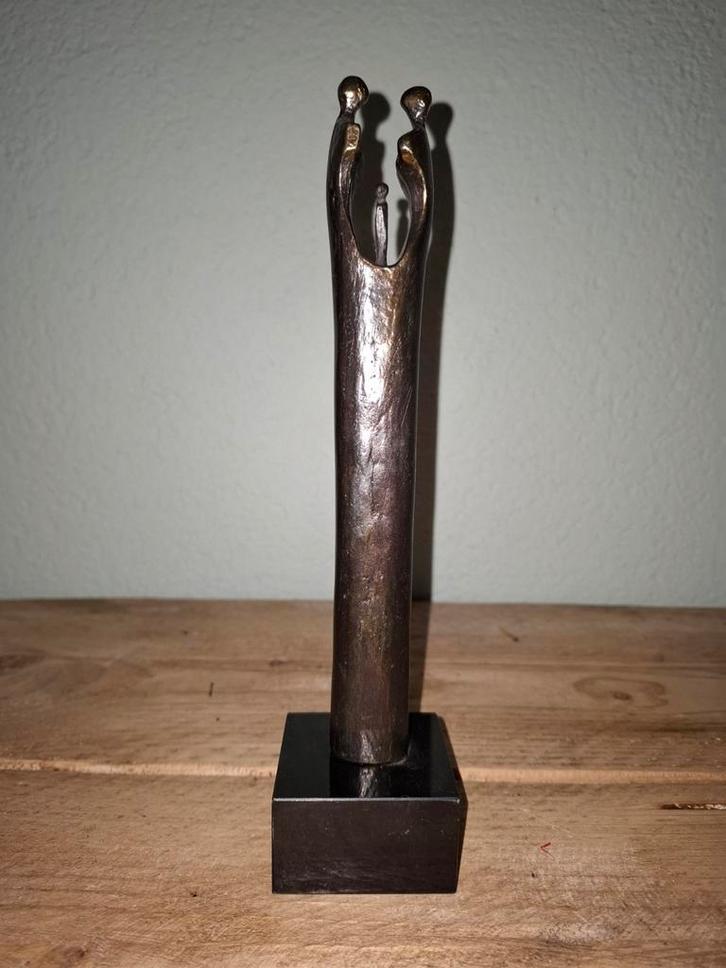 Bronzen Beeld - Vader, Moeder en Kind, Antiek en Kunst, Kunst | Beelden en Houtsnijwerken, Ophalen of Verzenden