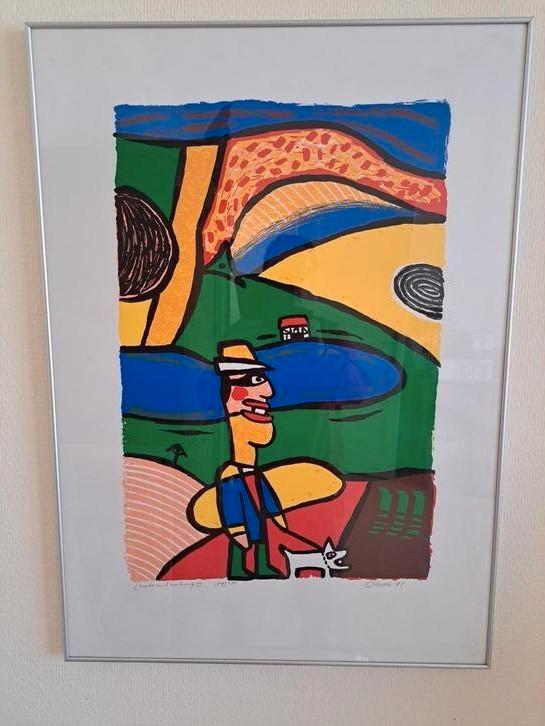 Clemens Briels "Lente in Limburg" '94, Antiek en Kunst, Kunst | Litho's en Zeefdrukken, Ophalen of Verzenden