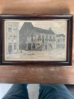 Twee oude ansichten uit de stad Grave ., Antiek en Kunst, Kunst | Tekeningen en Foto's, Ophalen of Verzenden