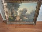 Oude Schilderijen met Molen en Landschap, Antiek en Kunst, Ophalen of Verzenden